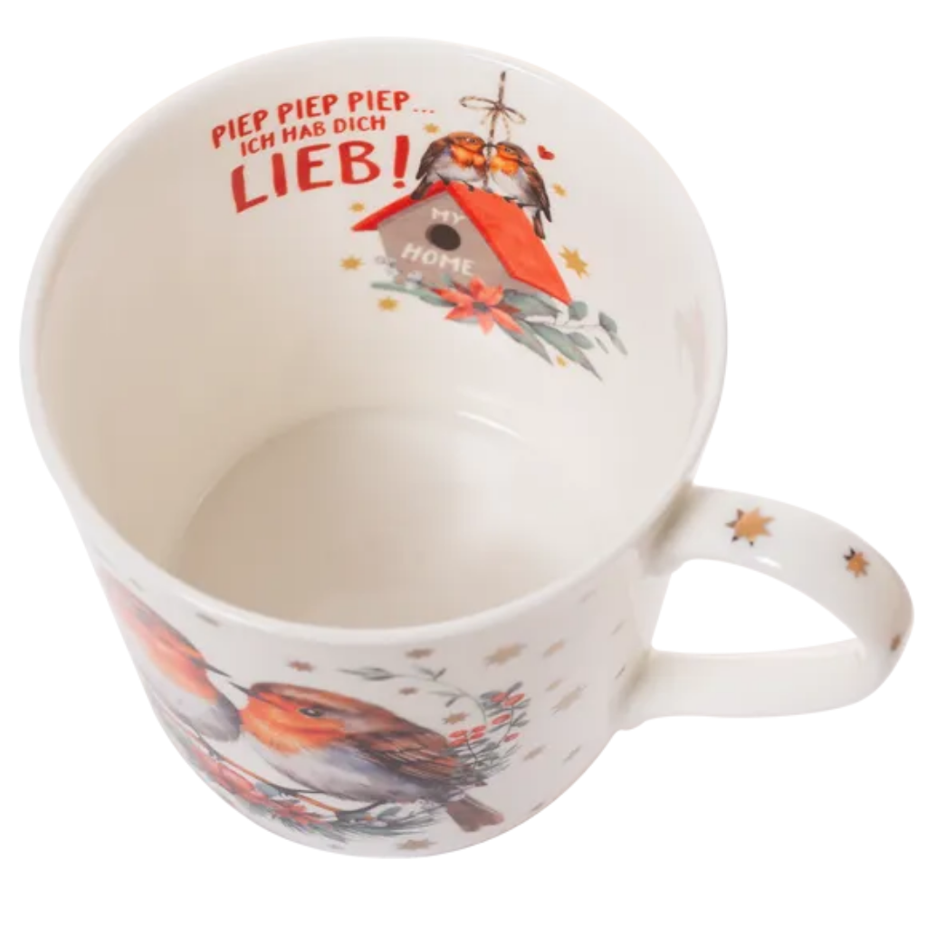 Teebecher Rotkehlchenliebe
