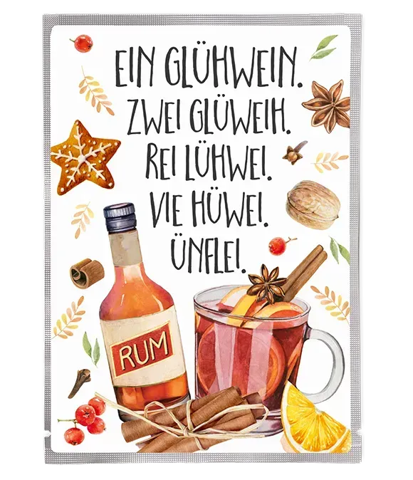 Tee-Postkarte Glühwein
