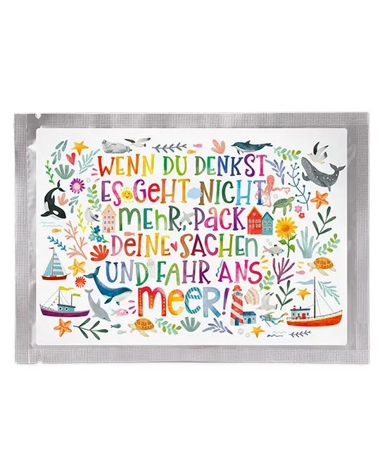 Tee-Postkarte Buntes Meer