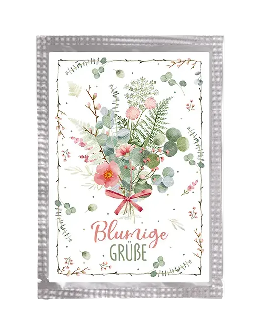 Saat-Postkarte Blumengrüße