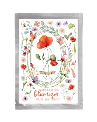 Saat-Postkarte Zarte Mohnblume Saat-Postkarte Zarte Mohnblume