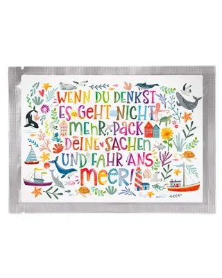 Tee-Postkarte Buntes Meer Tee-Postkarte Buntes Meer