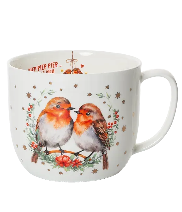 Jumbo-Becher Rotkehlchenliebe