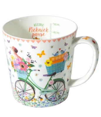 Teebecher Dackel & Fahrrad Teebecher Dackel & Fahrrad