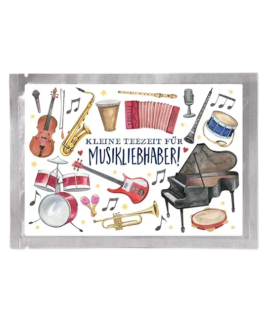 Tee-Postkarte Musikliebhaber Tee-Postkarte Musikliebhaber