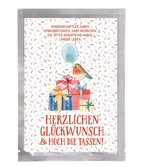 Tee-Postkarte Geburtstag Tee-Postkarte Geburtstag