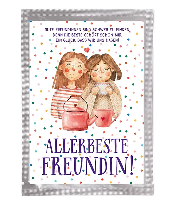 Tee-Postkarte Beste Freundin