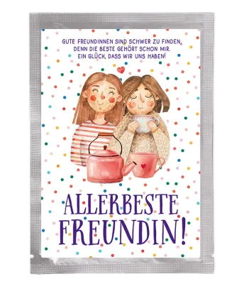 Tee-Postkarte Beste Freundin