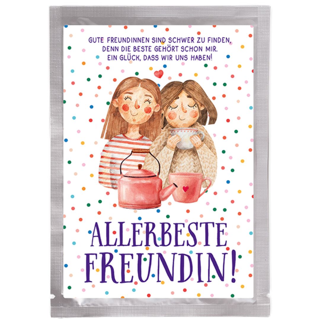 Tee-Postkarte Beste Freundin