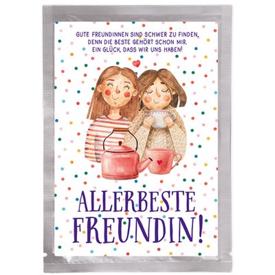 Tee-Postkarte Beste Freundin