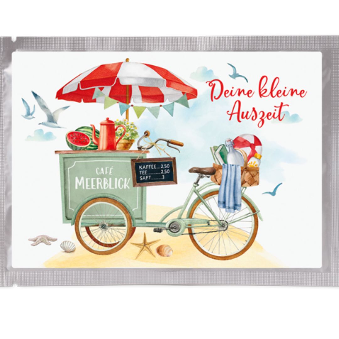 Tee-Postkarte Meerblick