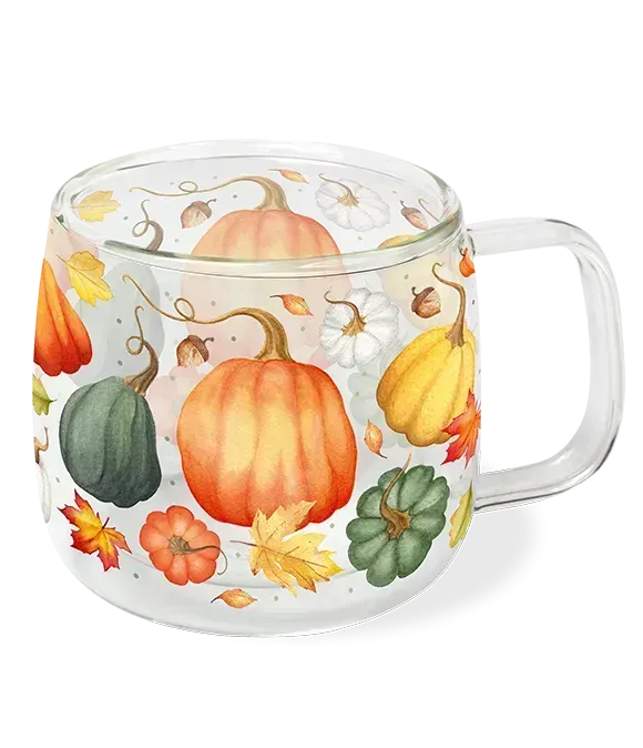 Glasbecher Kürbiszeit