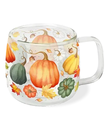 Glasbecher Kürbiszeit