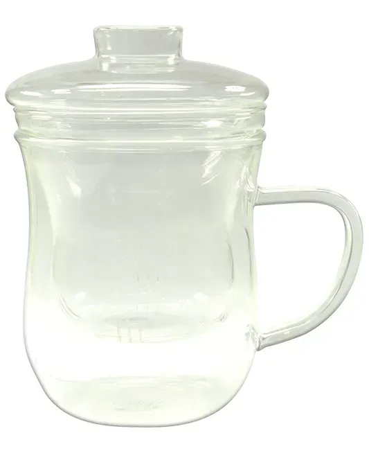Glasbecher mit Sieb