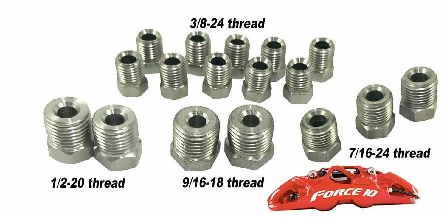 Stainless Steel Brake Line Fitting/Tube Nut Fitting Pack for 3/16 Lines L-3-2 Inline Tube 