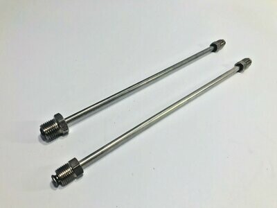 Master Cylinder SS Brake Line Adapters, 3/8-24 9/16,-18 Inverted Flare fittings