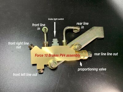 GM Proportioning Valve Kit Disc/disc - Mtg Bracket, bolts- Lines - PV4-A Special