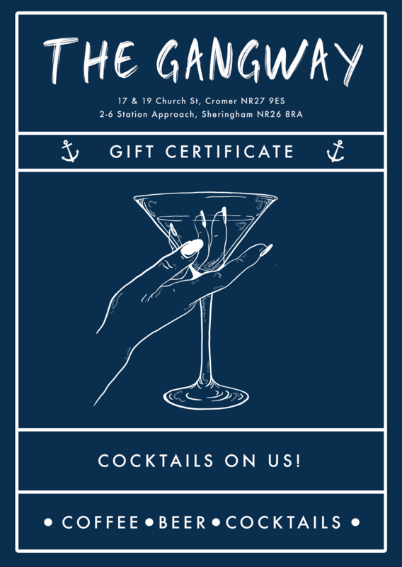 Gift Certificate - Cocktail Design - Click for Price Options