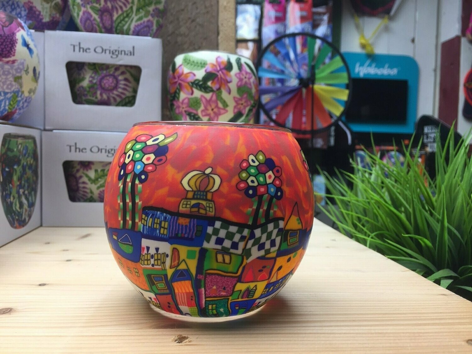 Lichtglas Hundertwasser 11 cm 11-290