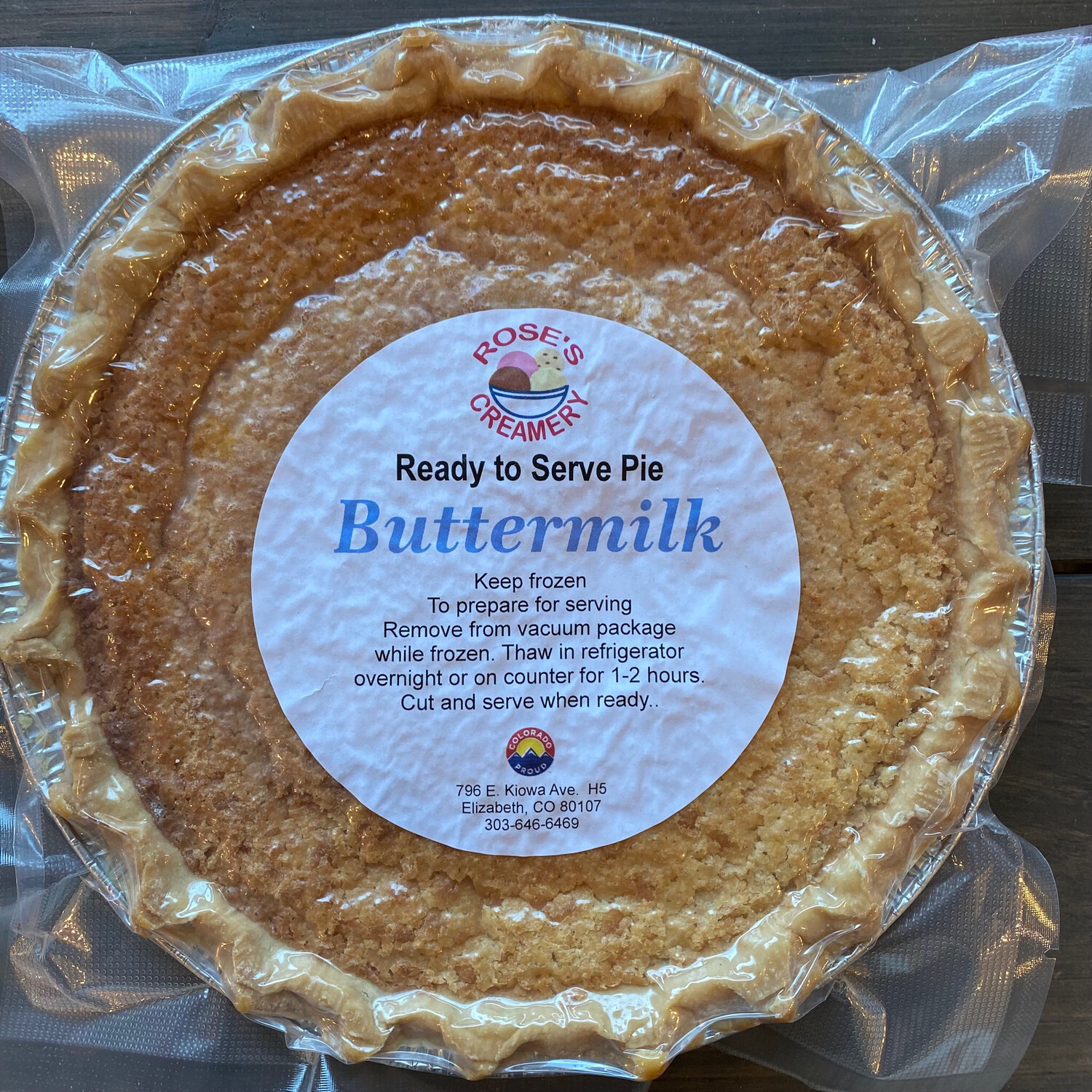 Roses Buttermilk Pie