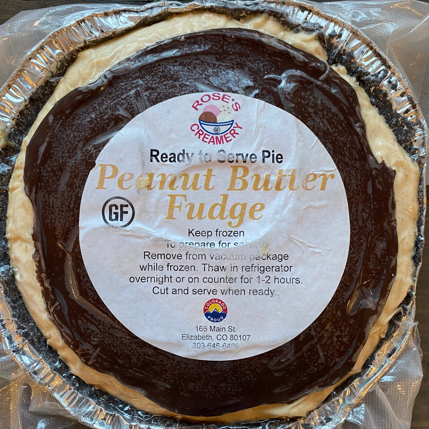 Roses GF PB Fudge Pie