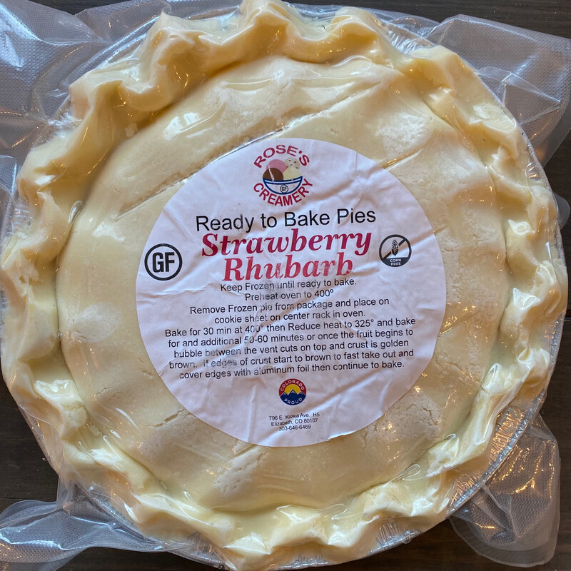Roses GF Strawberry Rhubarb Pie