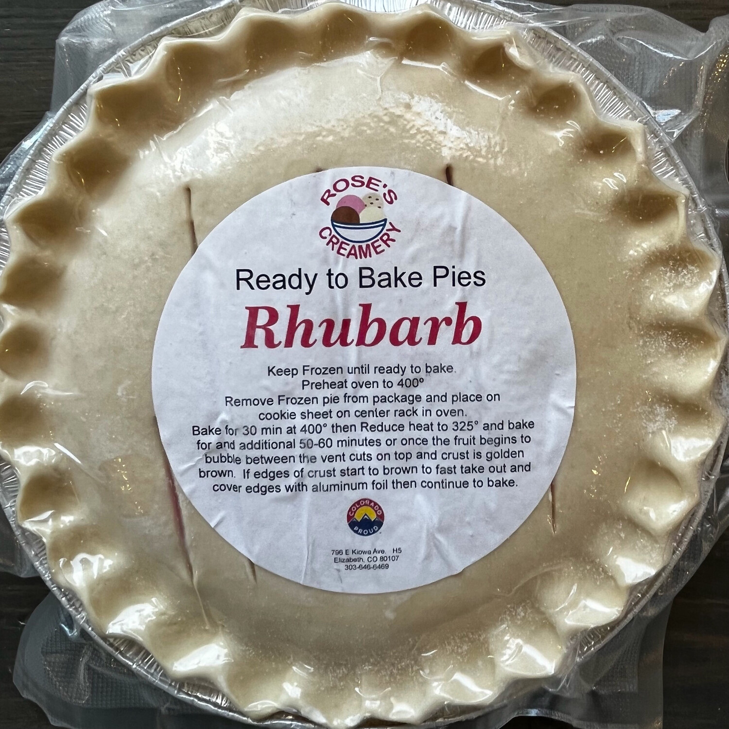 Roses Rhubarb Pie