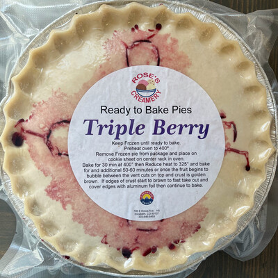 Roses Triple Berry Pie