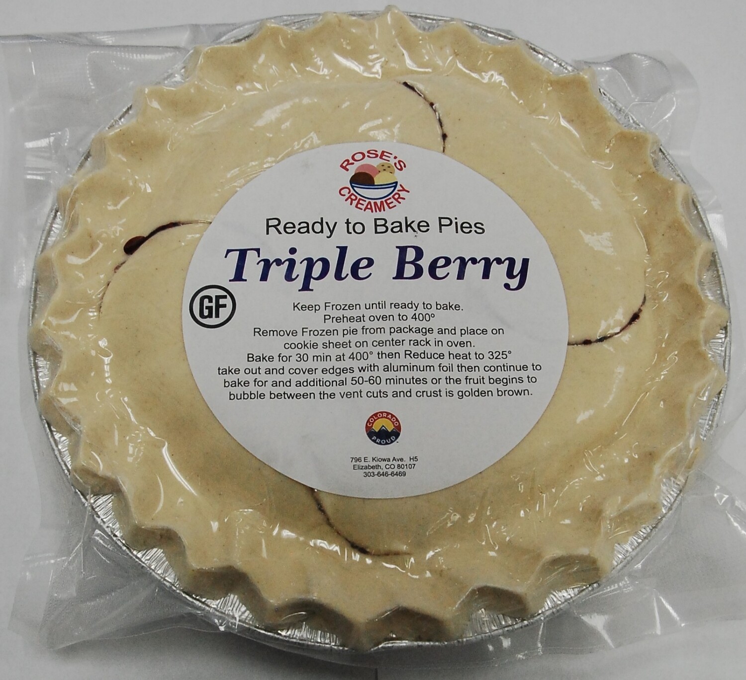 Roses GF Triple Berry Pie