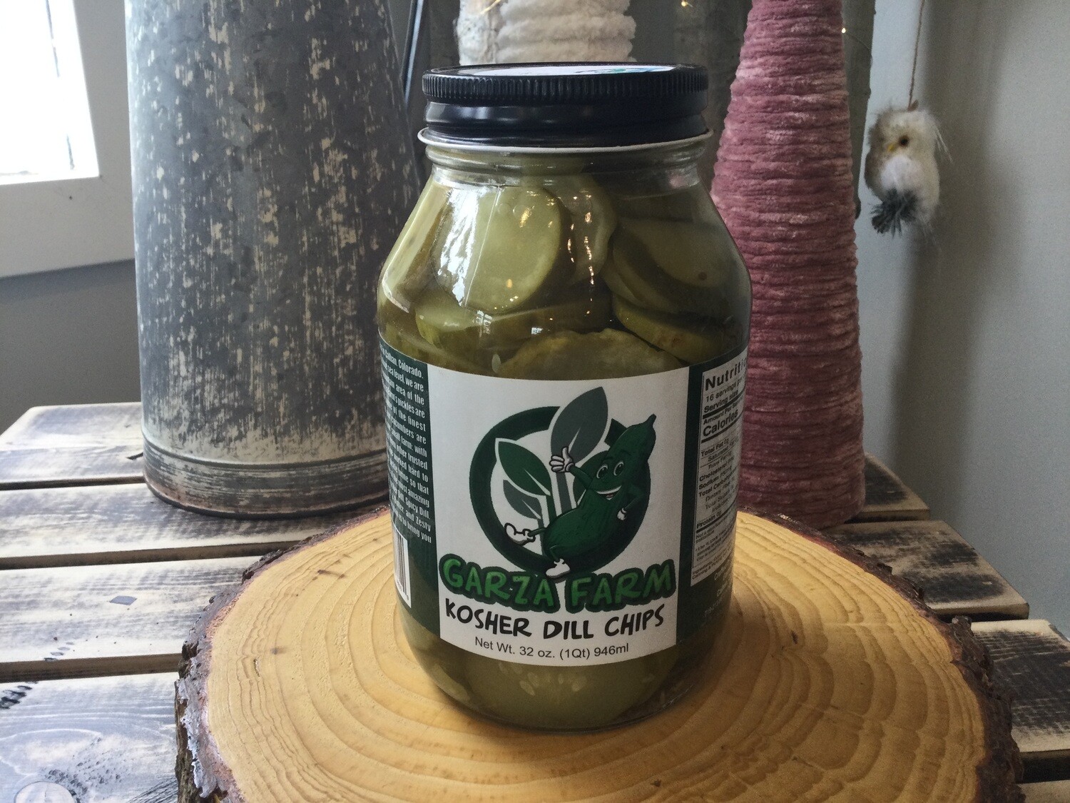 Kosher Dill Pickle Chips - Garza Farms