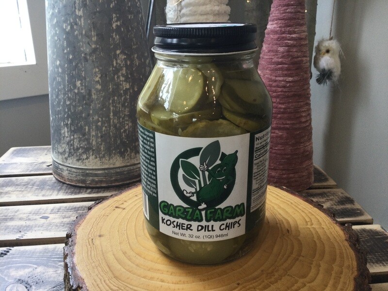 Kosher Dill Pickle Chips - Garza Farms