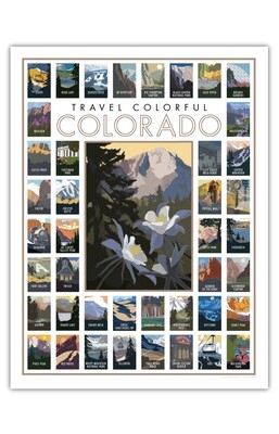 18x24 Colorful Colorado Poster