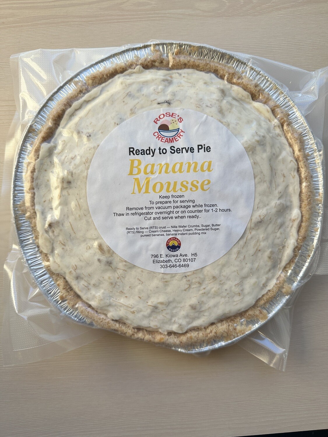 Roses Banana Mousse Pie 