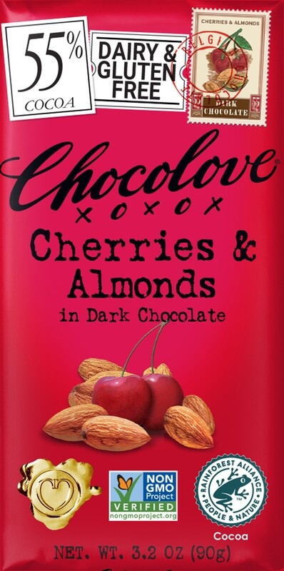 Chocolove Cherries & Almonds in Dark Chocolate Bar