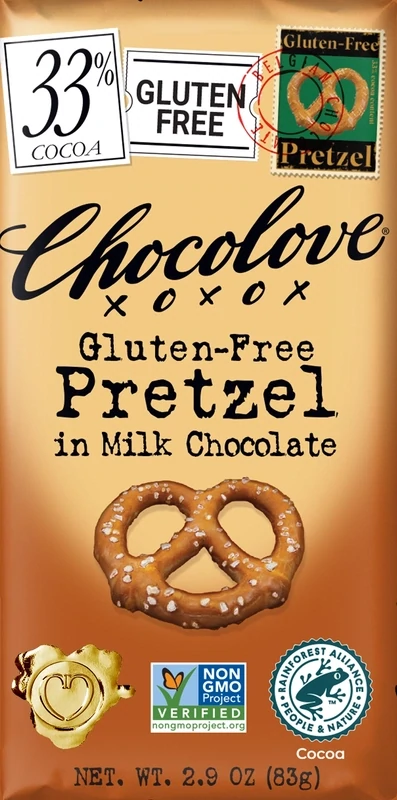 Chocolove Pretzel in Milk Chocolate Bar