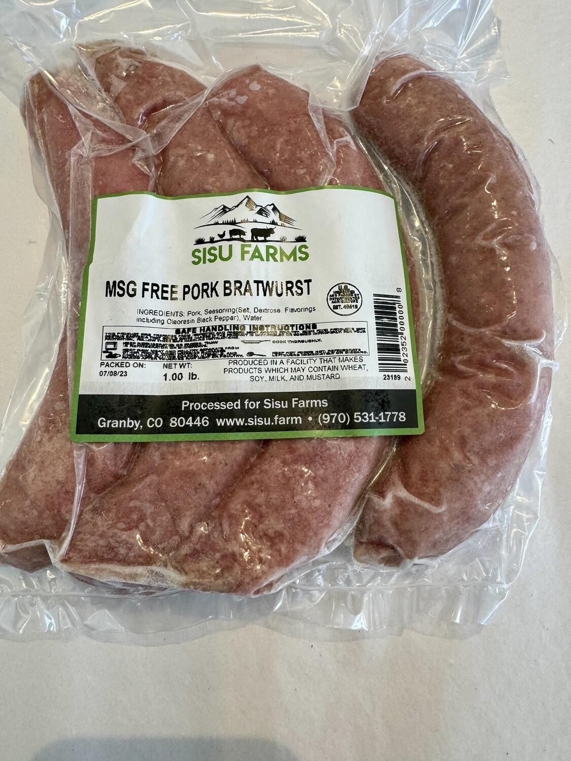 Sisu Farms Bratwurst 
