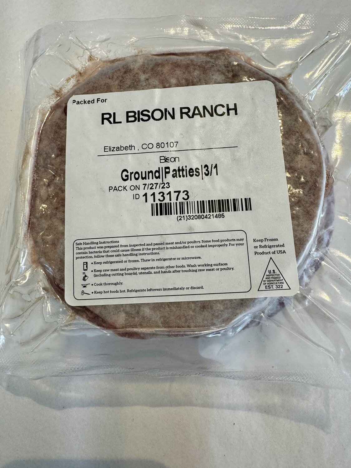 RL Bison Ground Patties