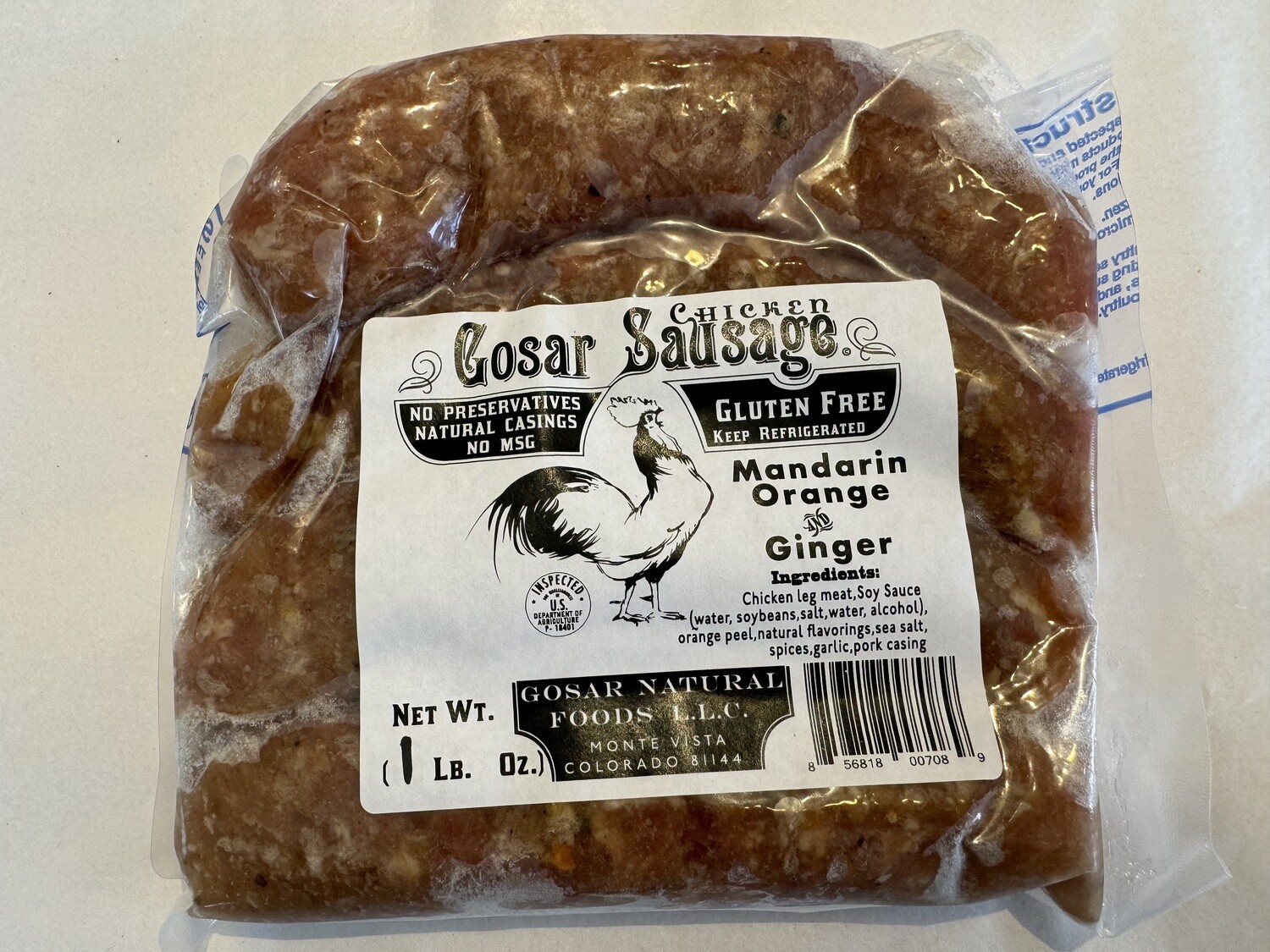 Gosar Orange & Ginger Chicken Sausage Links