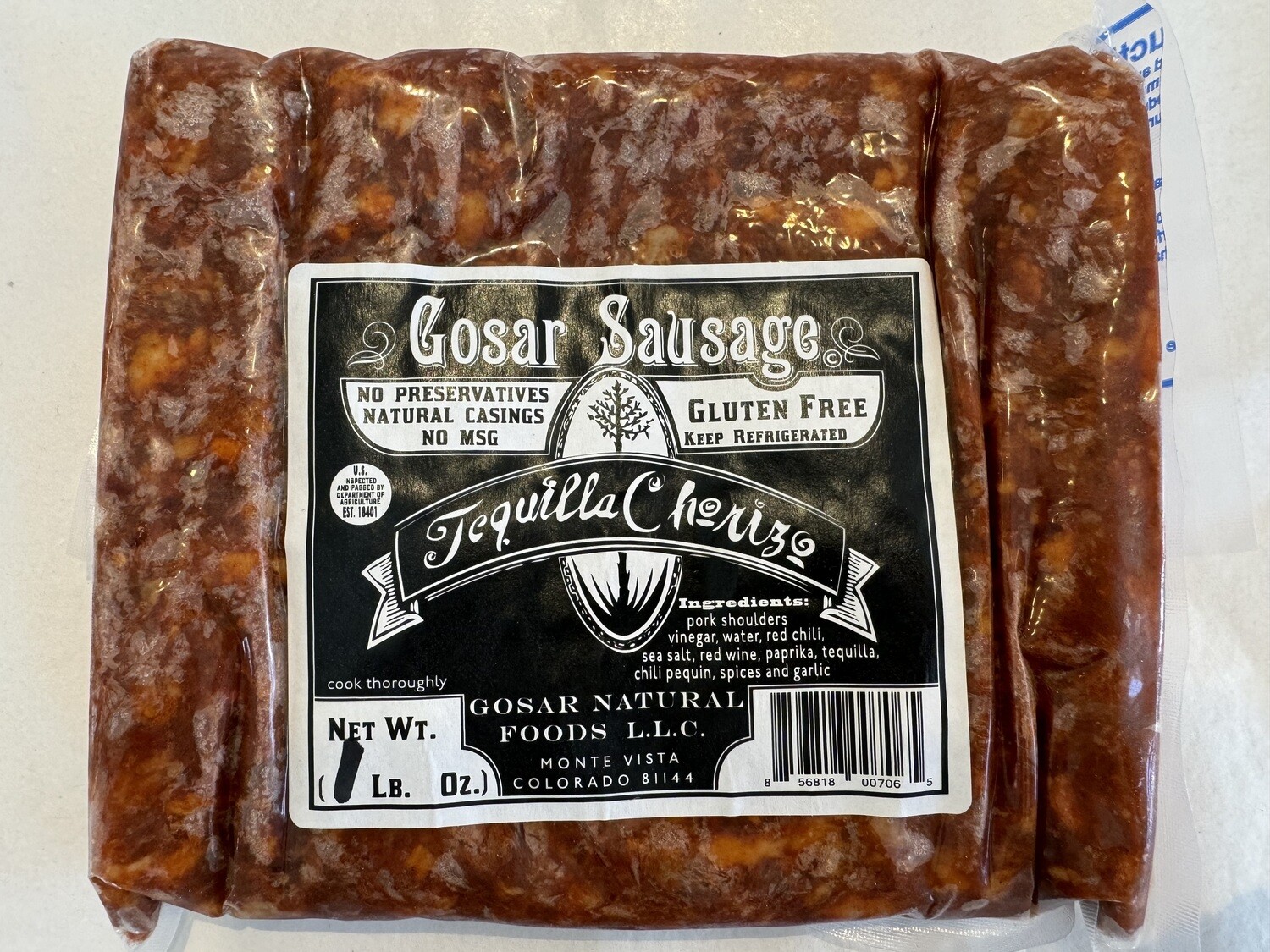 Gosar Tequila Chorizo Sausage