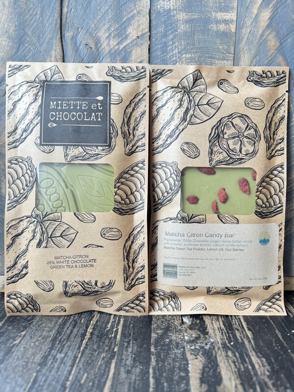 Miette et Chocolat - Matcha Citron Candy Bar