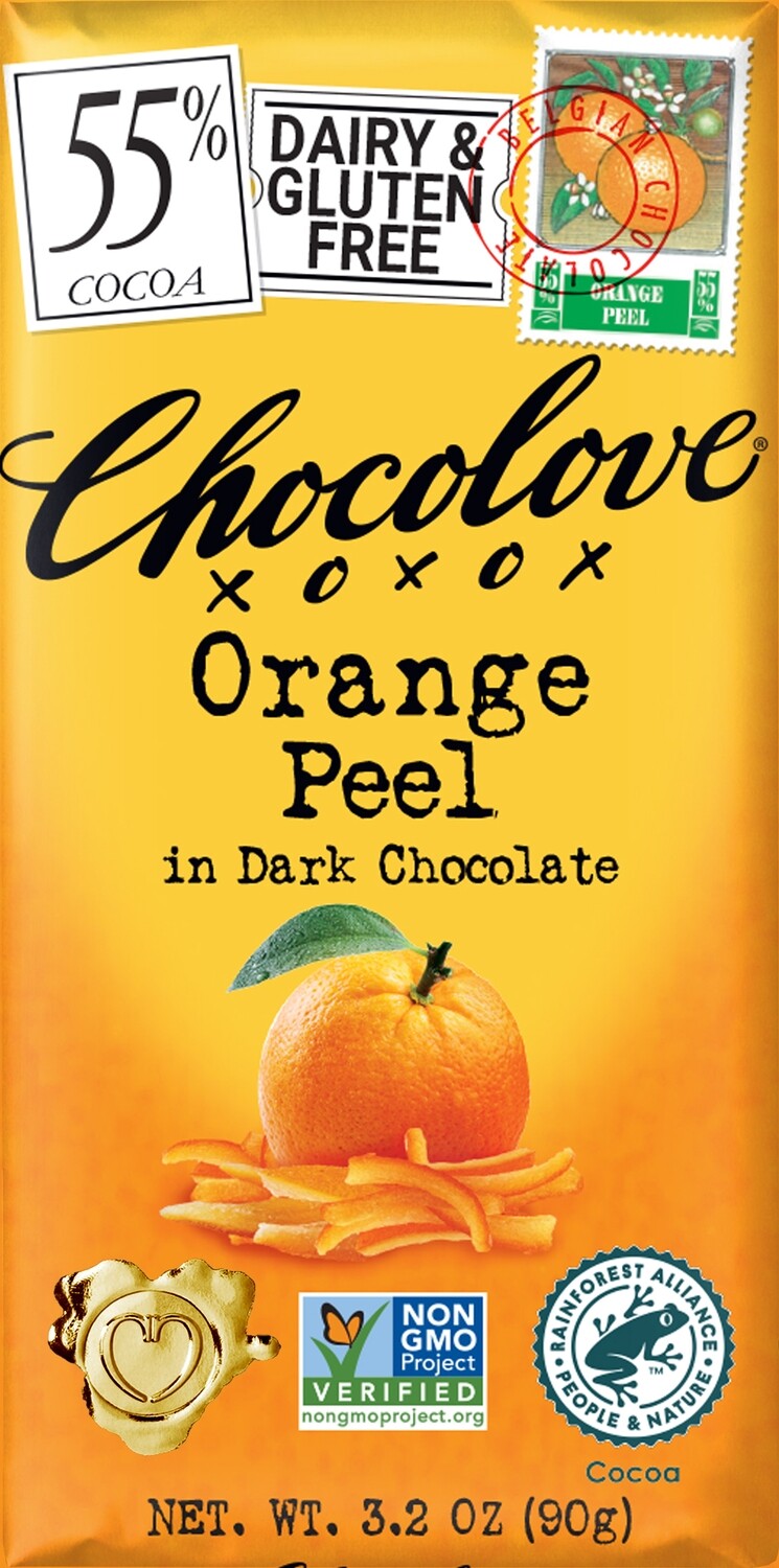 Chocolove Orange Peel in Dark Chocolate Bar