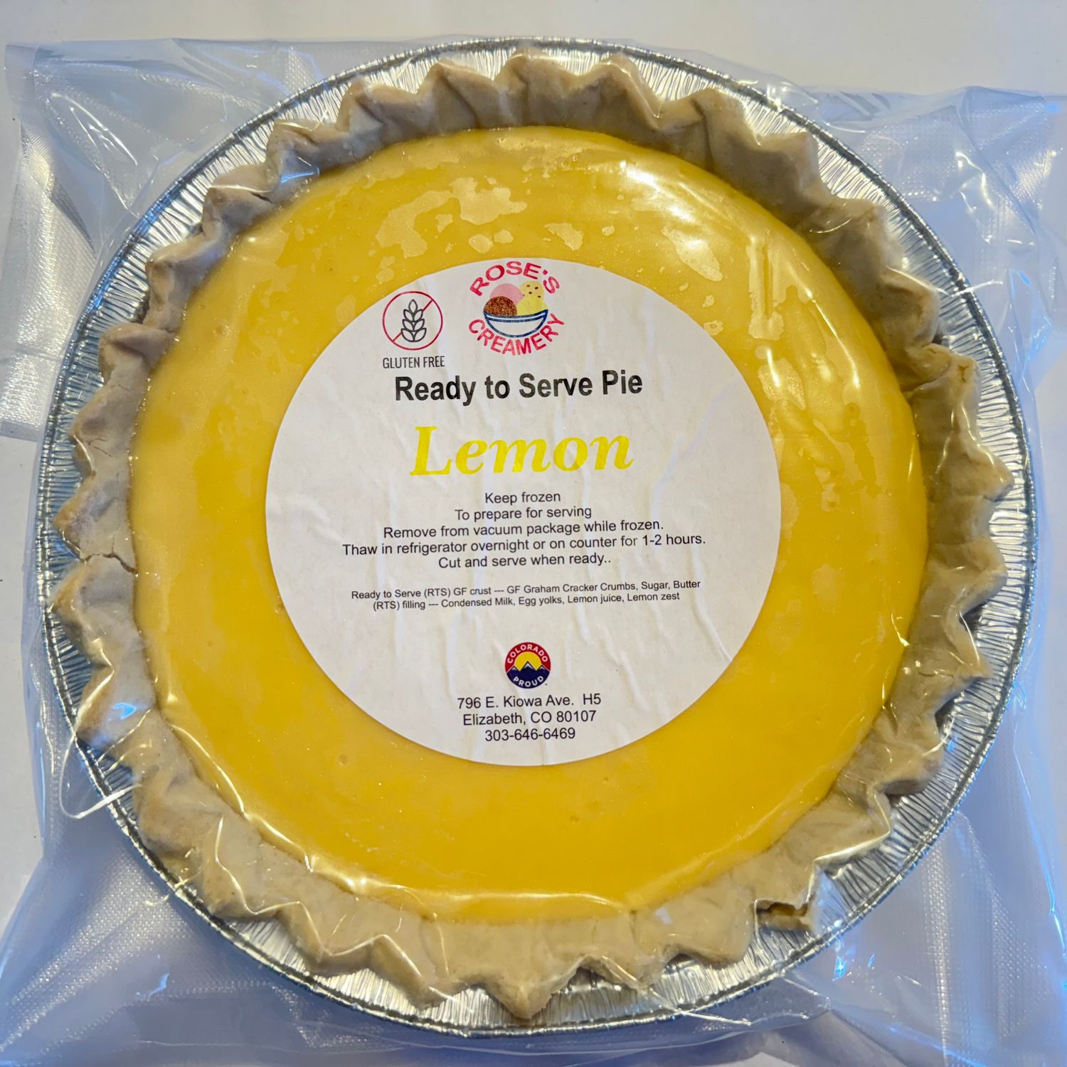 Roses GF Lemon Pie