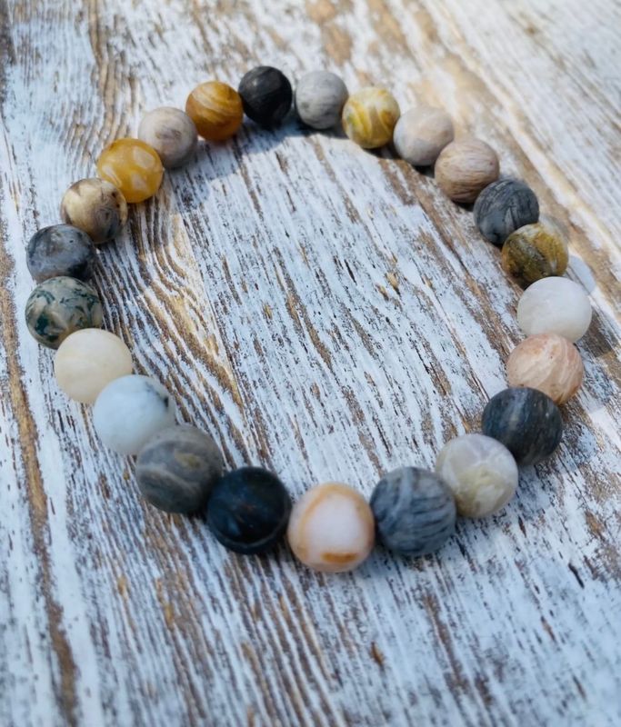 Bamboo Leaf Agate Bracelet