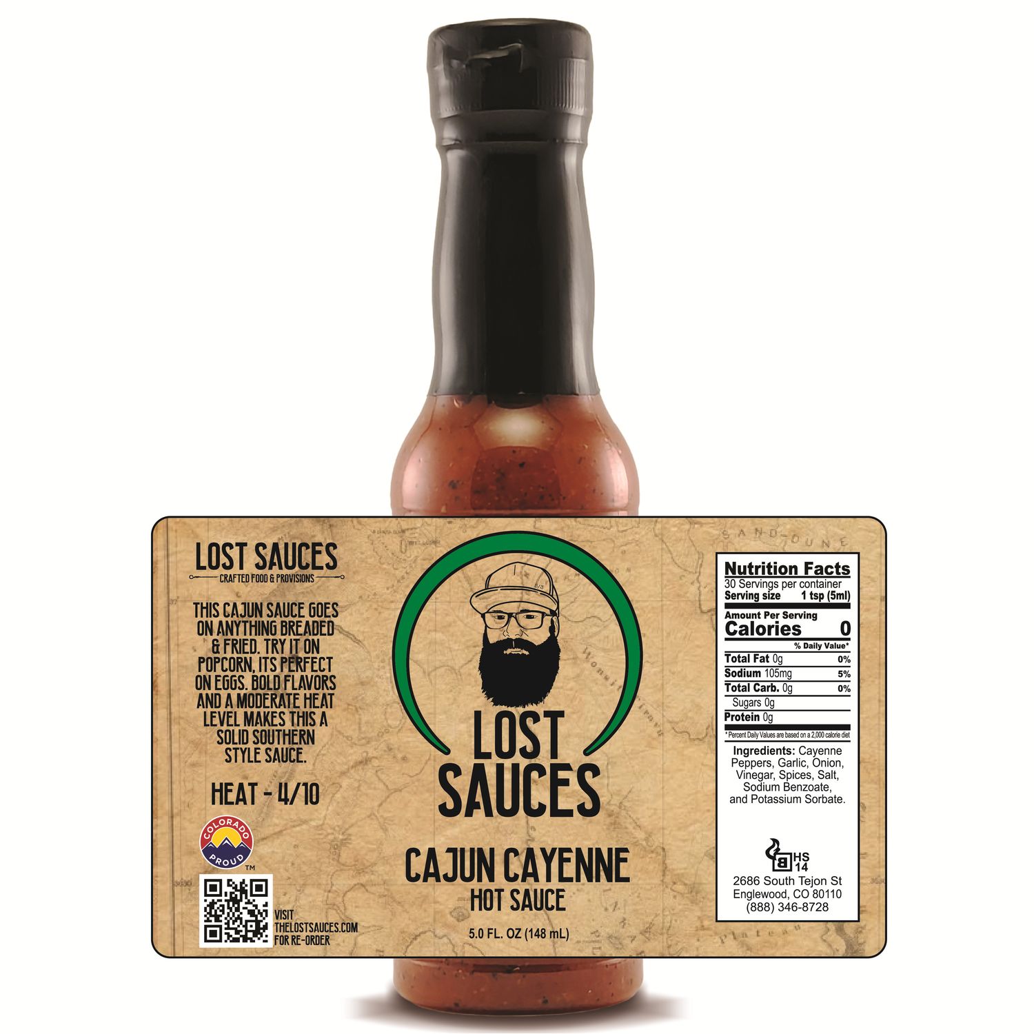 Lost Sauces - Cajun Cayenne Hot Sauce