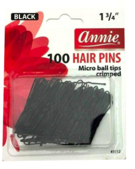 100 Hair Pins 1 3/4 '' Micro Ball Tips Crimped