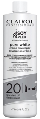 Clairol Professional Soy 4plex Pure White Creme Developer 20 Std Lift 16oz