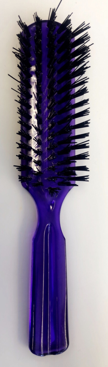 Hair Brush Transparent Housing Assorted Clrz Plastic Handle (Large)