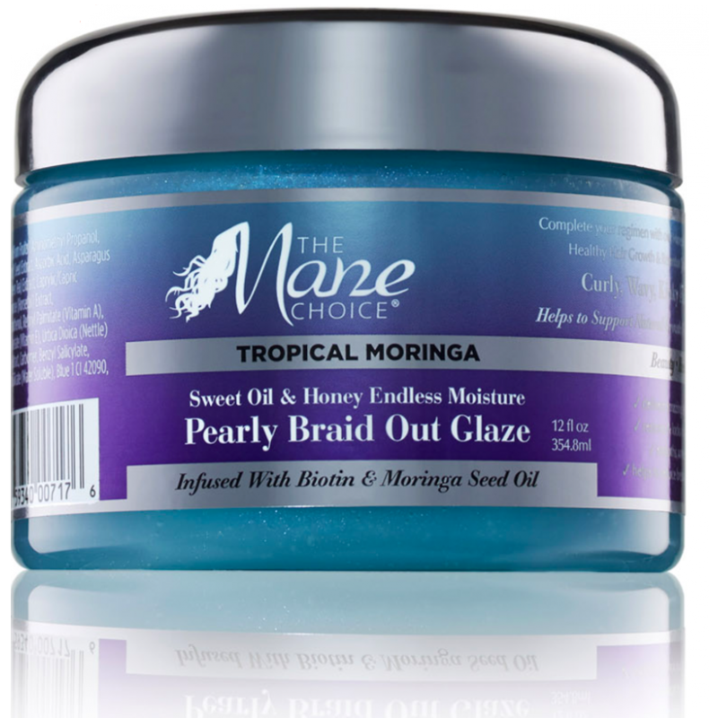 The Mane Choice Tropical Moringa Sweet Oil & Honey Endless Moisture Pearly Braid Out Glaze