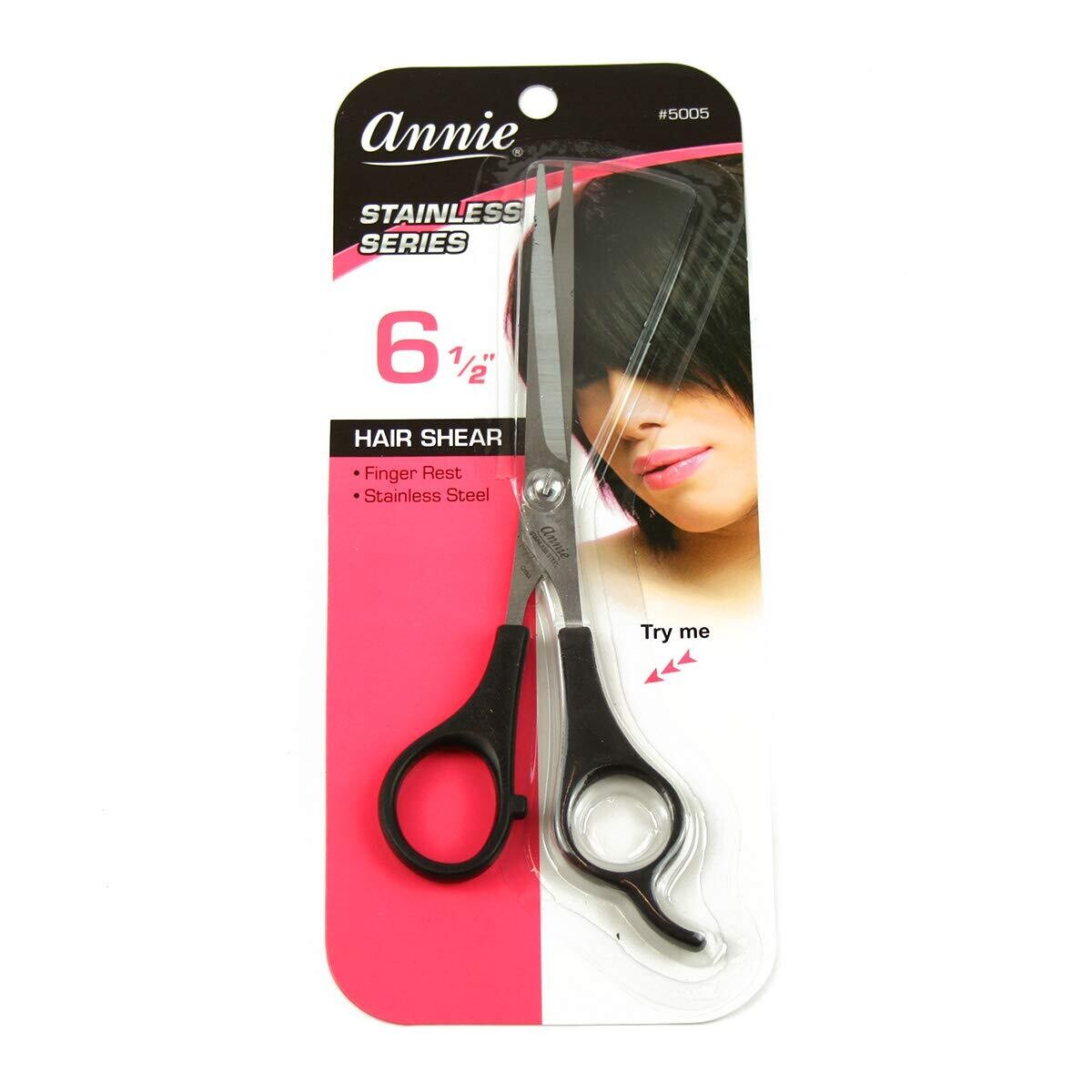 Annie 6.5" Hair Shear (Black Scissors) #5005