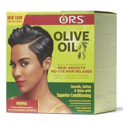ORS Olive Oil Built-in Protection New Growth No-lye Hair Relaxer Kit Normal
